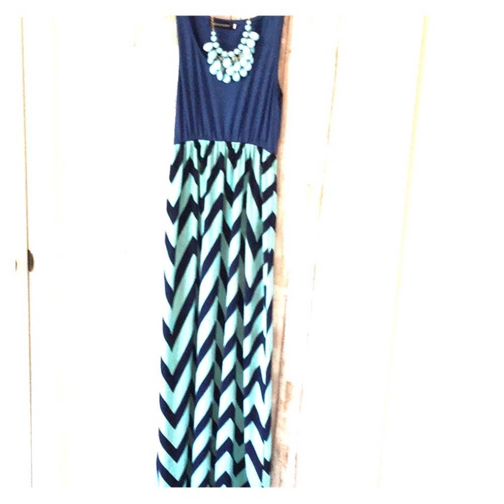 Chevron maxi dress